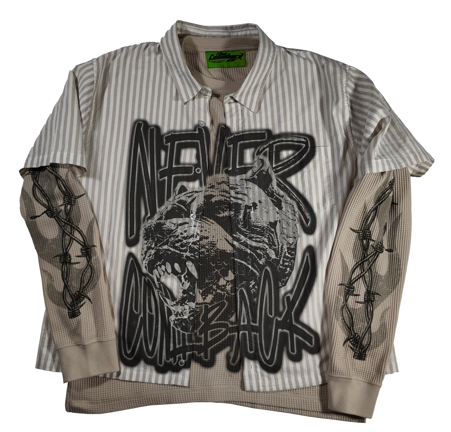 Dessert Sand "Never Comeback" Double Layer Shirt